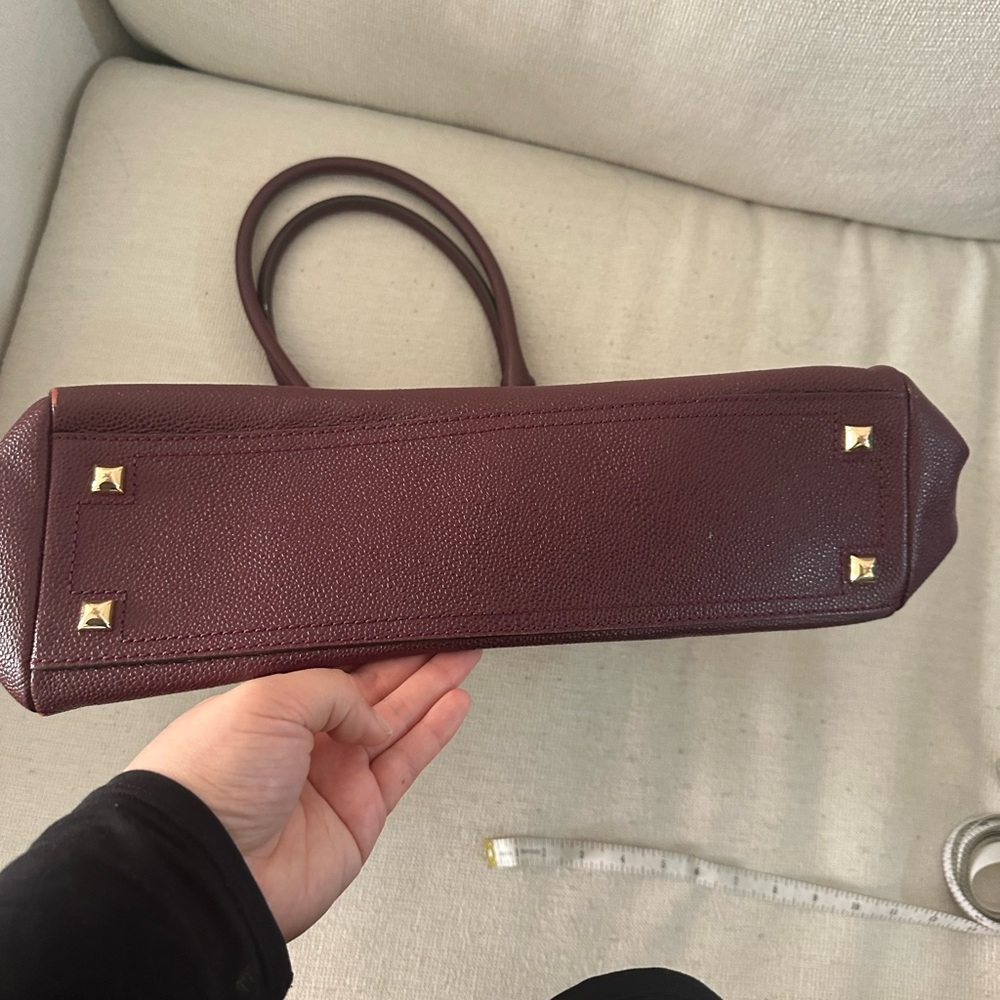 Henri Bendel Burgundy Leather Satchel - Picture 5 of 7